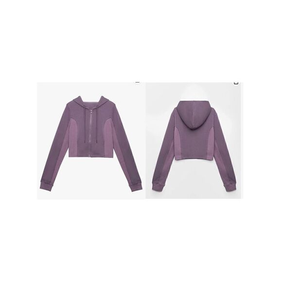 CUPSHE Women's Zipper Front Hoodies Drawstring Hooded Sweatshirt Long Sleeve - Picture 1 of 6